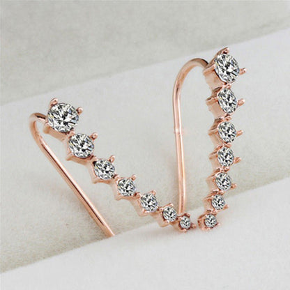 From You Have Rhinestone Long Seven Ear Earrings