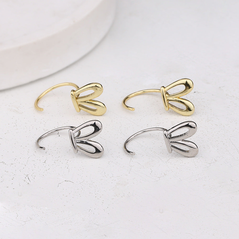 Children's Rabbit Ears Simple Cute Smart Hollow Mini Small Earrings