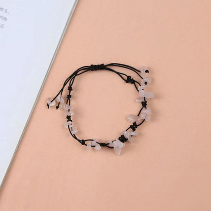 Simple Woven Irregular Natural Gravel Handmade Design Bracelets