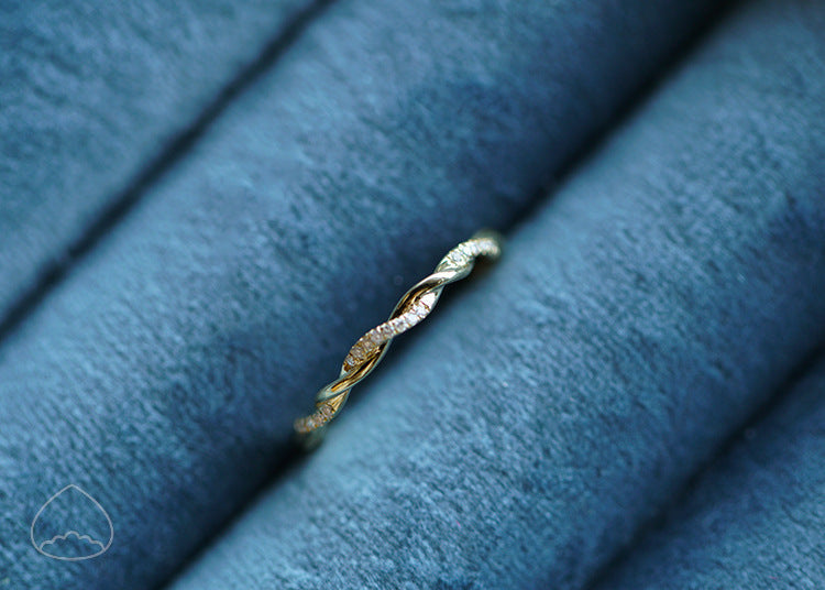 Sterling Sier Gold-plated Female Fresh Simple Rings