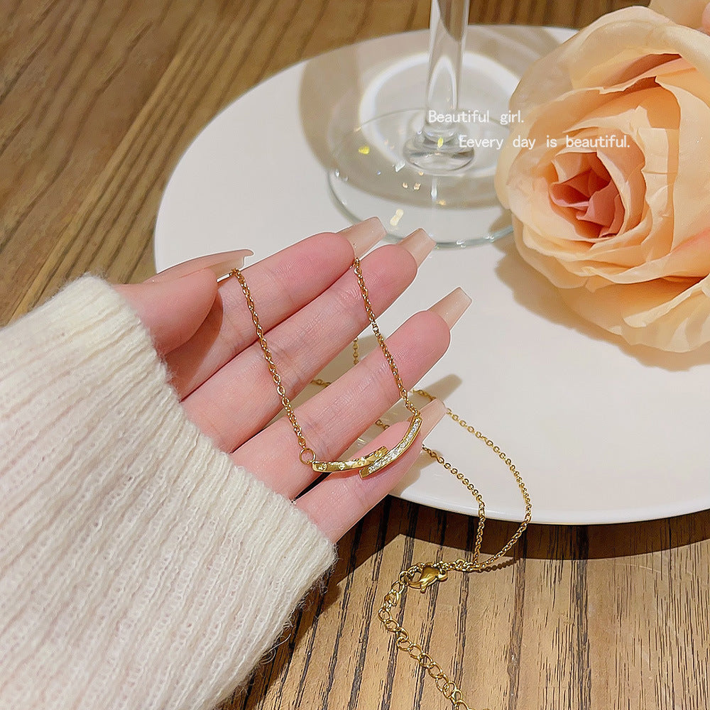 Titanium Steel Female Simple Graceful Pendant Necklaces