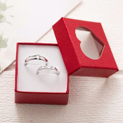 Fake Diamond Couple Wedding Adjustable Mouth Rings