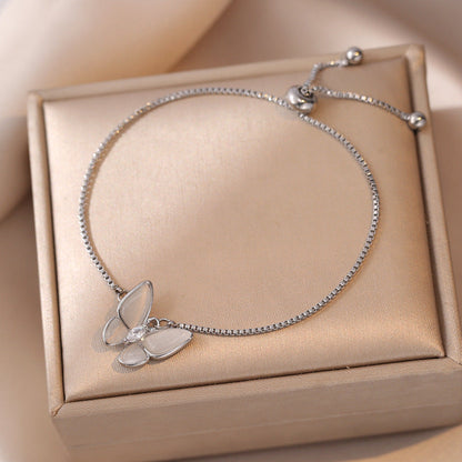 Women's Shell Butterfly Gold-plated Micro Inlaid Zircon Necklaces