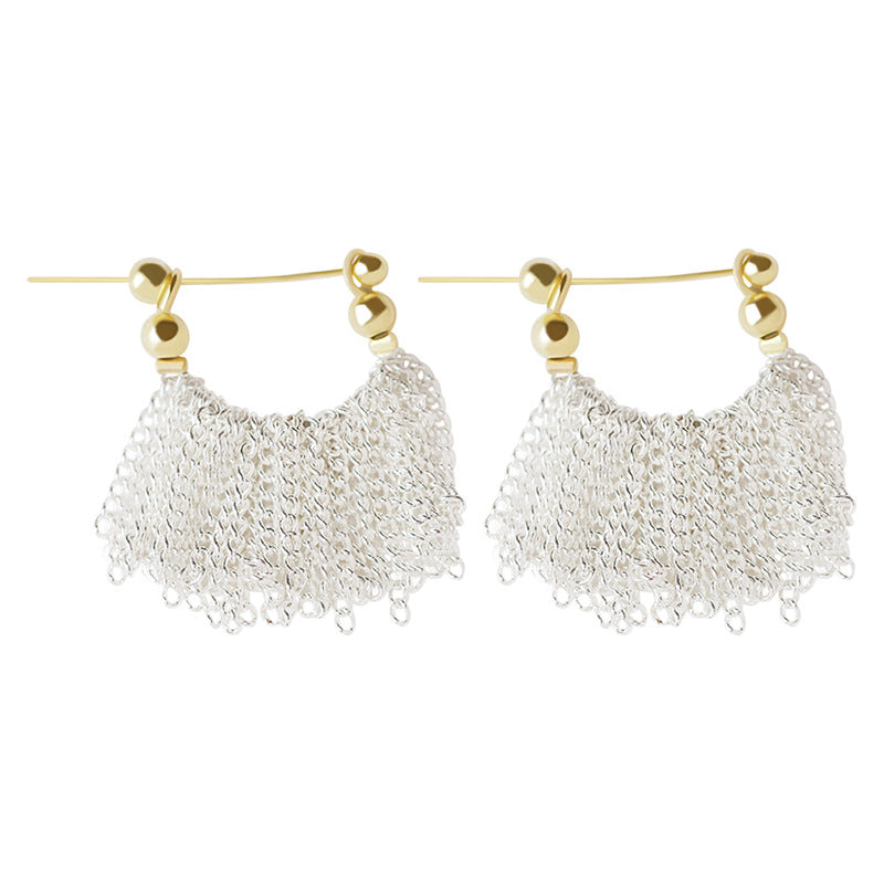 Chain Tassel Niche Waterfall Design High-grade Mild Earrings