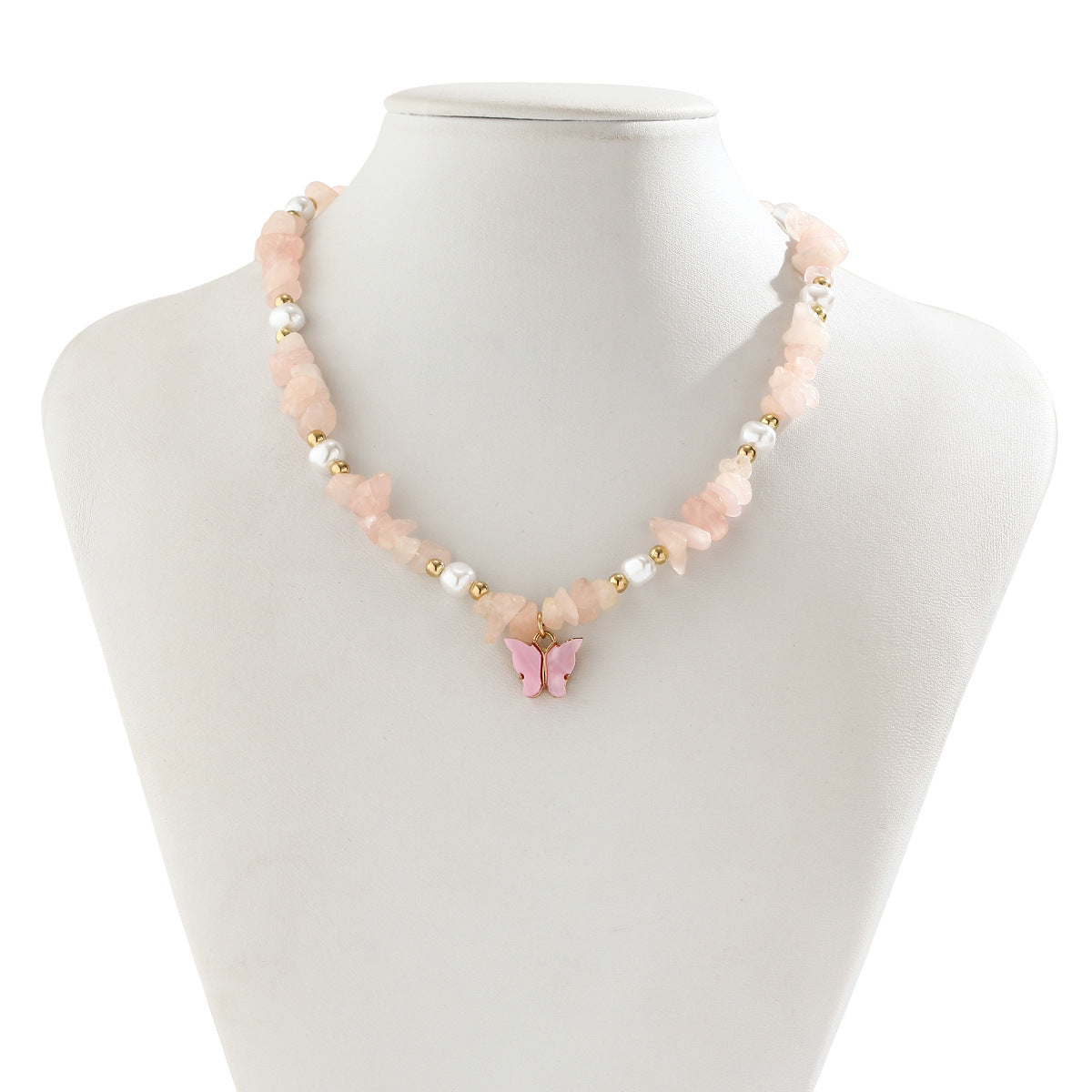 Gravel Beaded Clavicle Chain Pastoral Style Necklaces