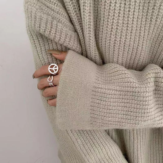 Retro Style Niche Personality Adjustable Simple Rings