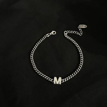 Women's Korean Style Sterling Sier English Letter Special Interest Bracelets