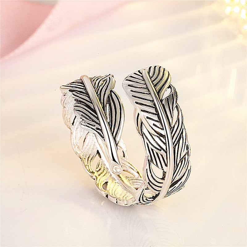 Leaves Open Female Vintage Thai Sier Rings