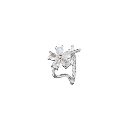 Flower Cross Light Luxury Design High-grade Earrings