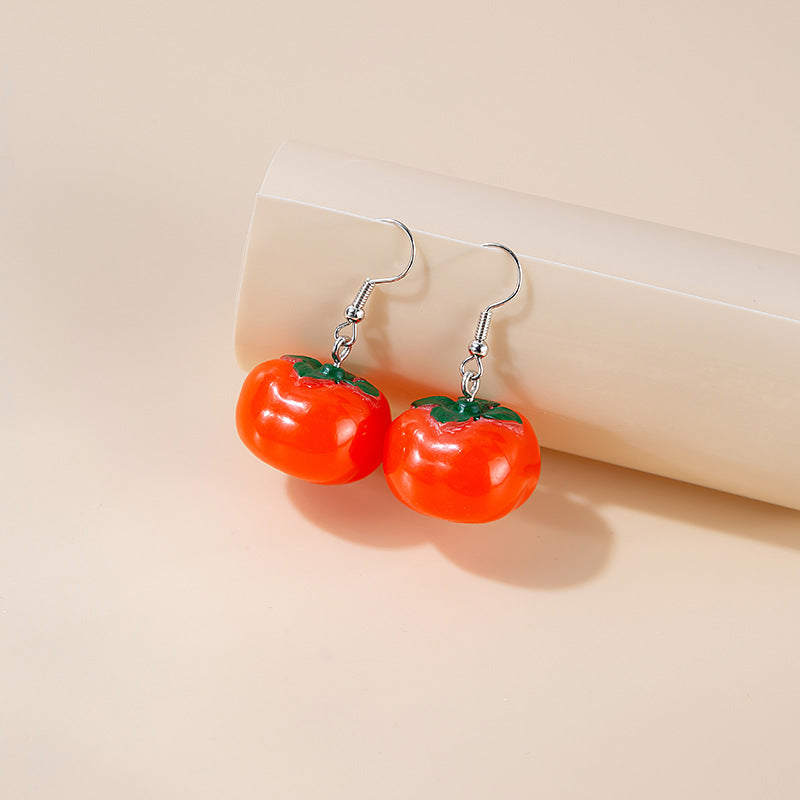 Mori Style Fruit Cartoon Mangosteen Banana Earrings