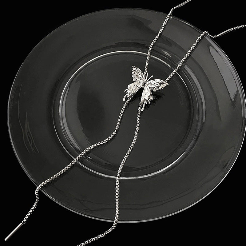 Butterfly Tassel Female Light Luxury Minority Necklaces