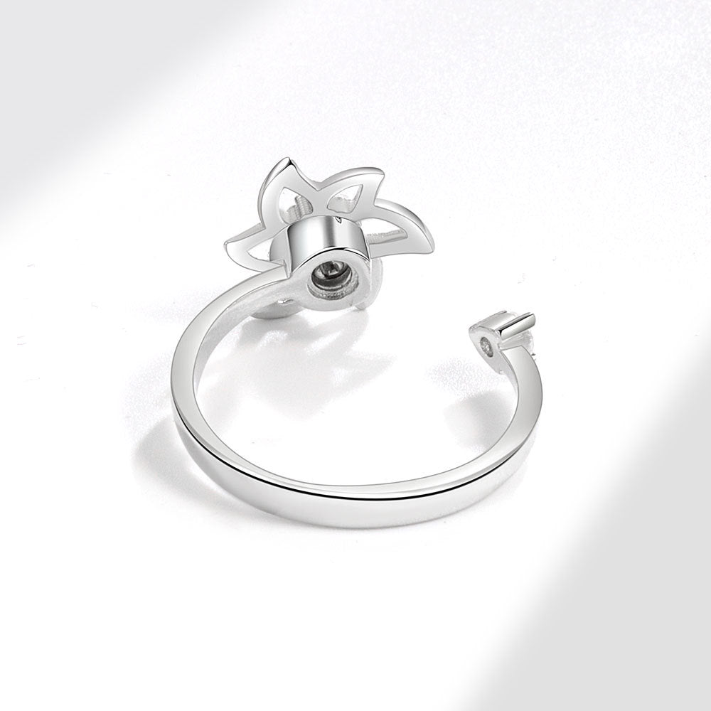 Little Windmill Decompression Style Design Niche Index Finger Rings