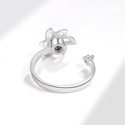 Little Windmill Decompression Style Design Niche Index Finger Rings