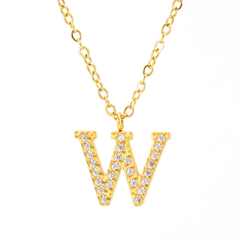 Women's English Letter Pendant High-grade Clavicle Chain Necklaces