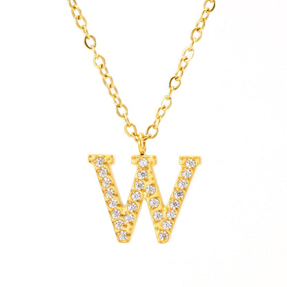 Women's English Letter Pendant High-grade Clavicle Chain Necklaces