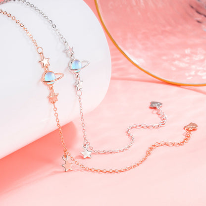 Planet Female Moonstone Mori Fresh High-grade Artistic Bracelets