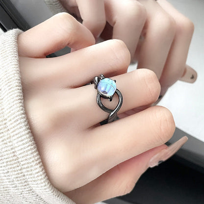 French Style High Sense Retro Twin Female Rings