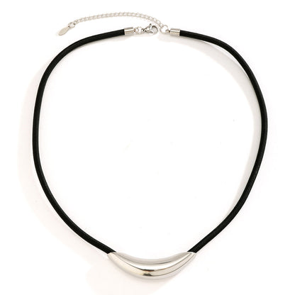 Rope Elbow Cold Wind Arc Design Necklaces