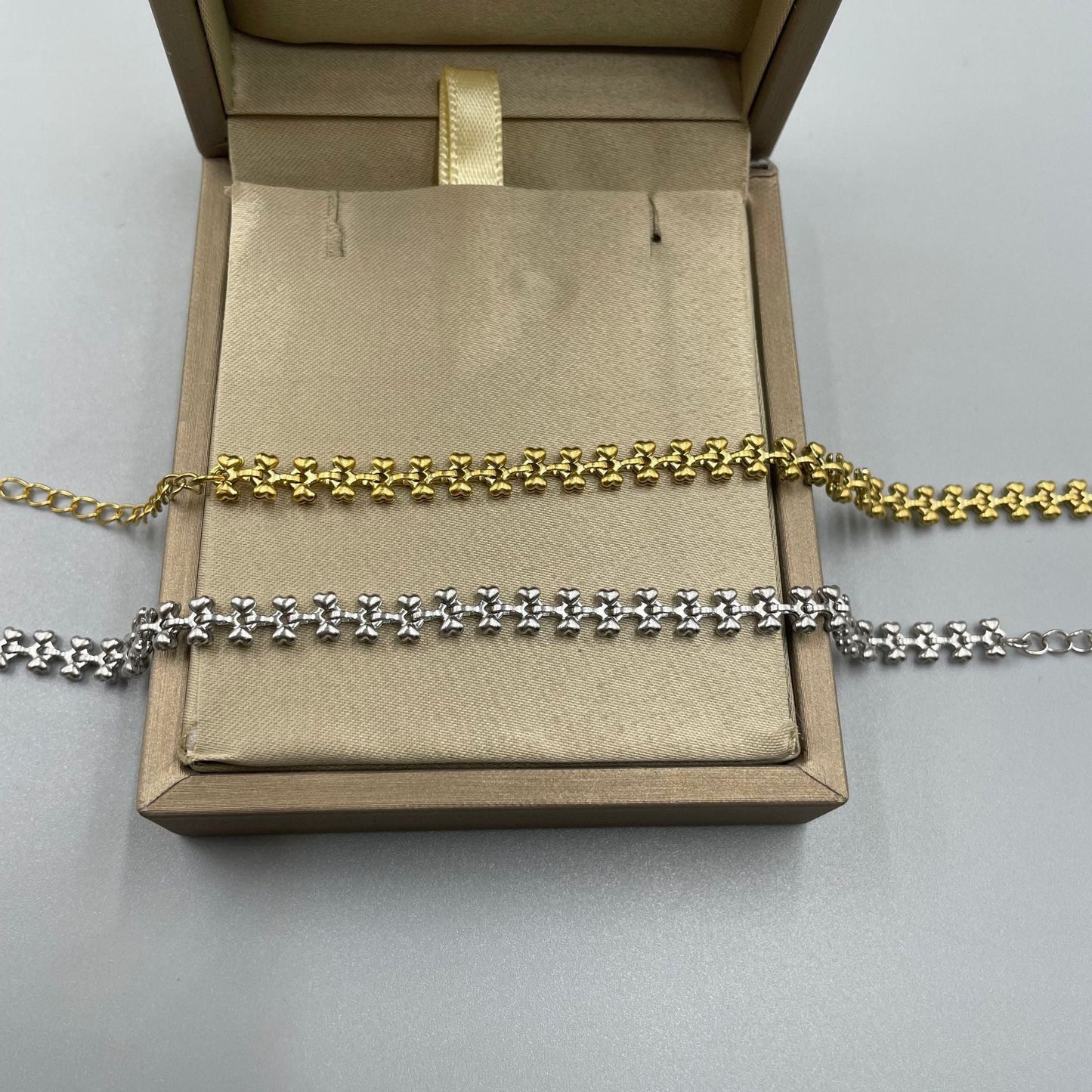 Women's Chinese Geometric Variety Stitching Titanium Steel Bracelets