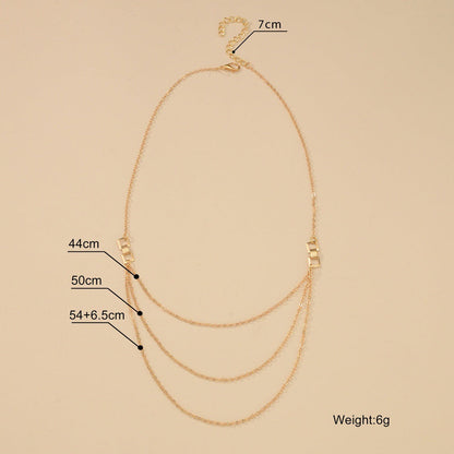 Fashion Retro Chain Tassel Clavicle Accessories Necklaces