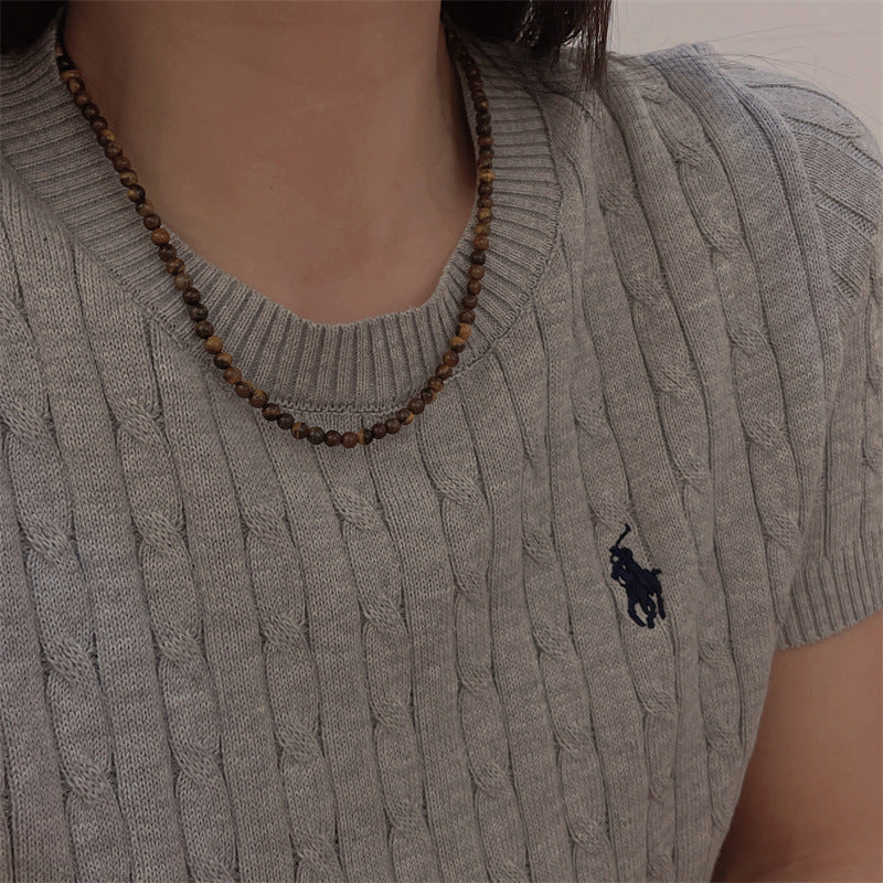 Women's Tigereye Beaded Niche Retro High Sense Necklaces