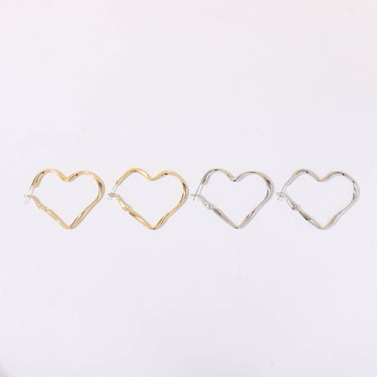Twisted Love Heart Design Sense Simple Earrings