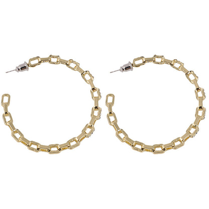 Sier Needle Korean Style Full Diamond Earrings