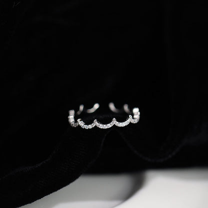 Women's Crown Fashionable High-grade Cold Style Open Rings