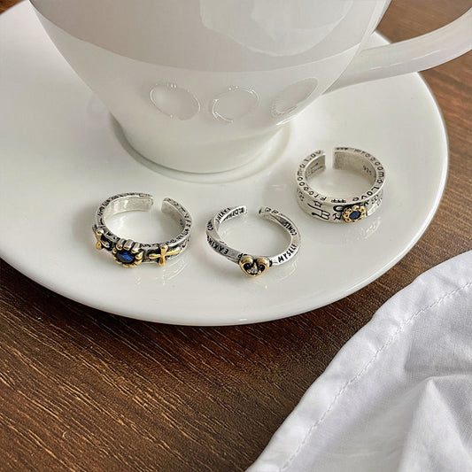 Women's Lan Sier Cross Love Personalized Opening Rings