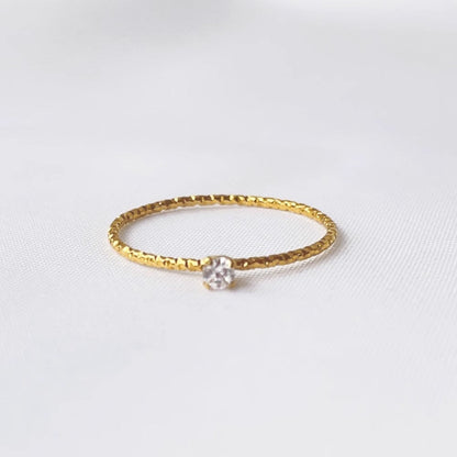 Interest Light Luxury Mini Small Diamond Gold Female Starry Rings