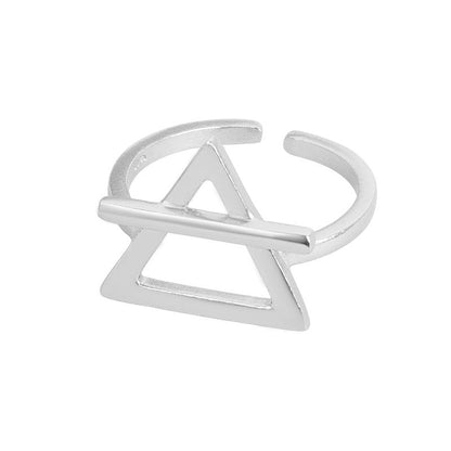 Women's Style Niche Design Simple Geometric Triangle Rings