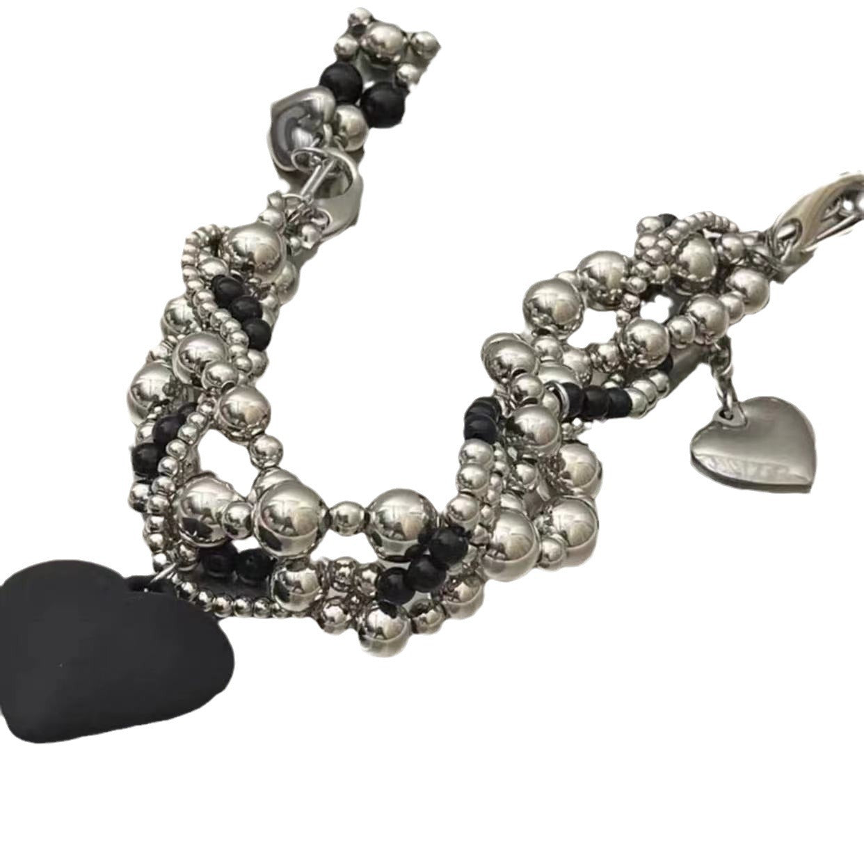 Women's Love Beaded Classic Style Hip Hop Cold Necklaces