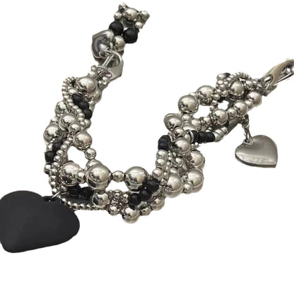 Women's Love Beaded Classic Style Hip Hop Cold Necklaces