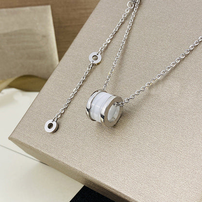 Women's & Men's Ceramic High Version Spring Full Diamond Small Waist Necklaces
