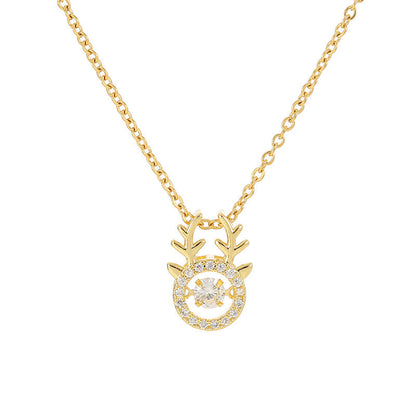 Women's Style Flexible Series Titanium Steel Fashion Pulsatile Heart Necklaces