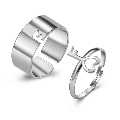 Women's & Men's Simple Couple And Combination Style Love Valentine's Rings