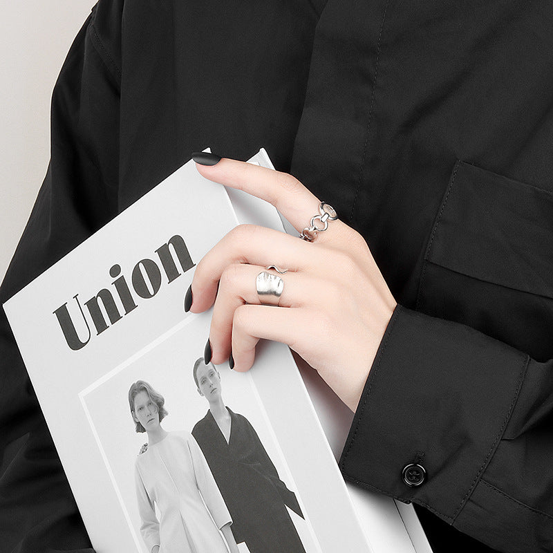 Cool Style Exquisite Chain Simple Opening Graceful Index Rings