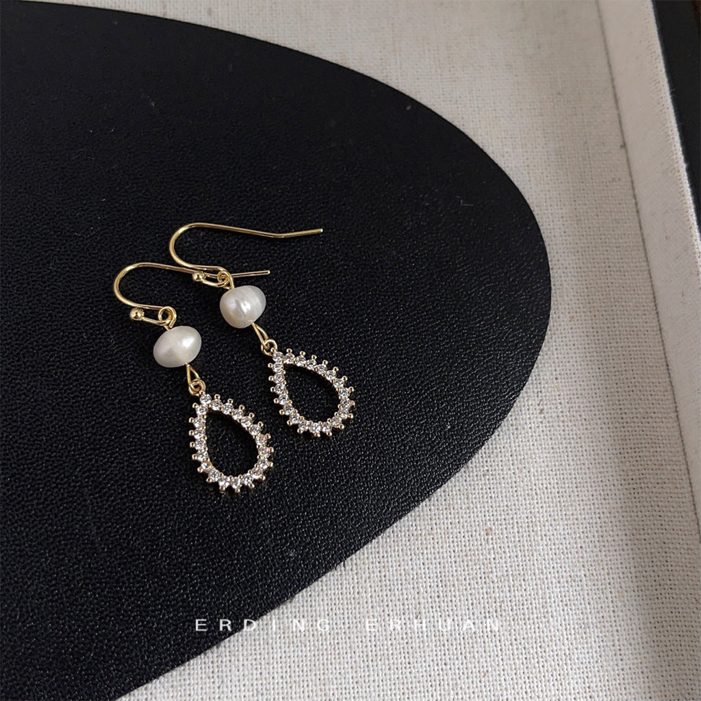 Collection Freshwater Pearl Handmade Sier Needle Earrings