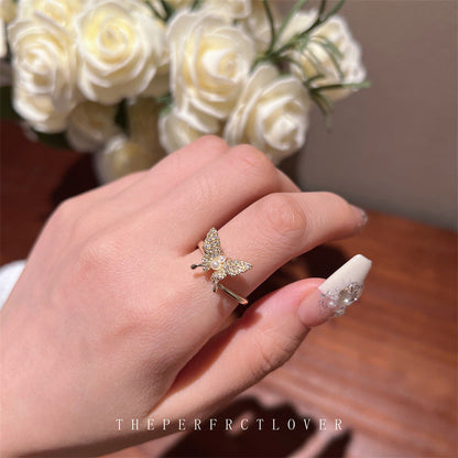 Zircon Pearl Butterfly Tide Niche Design Rings