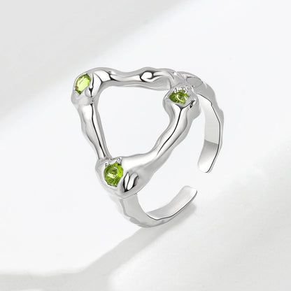 Women's Sense Minority Simple Irregular Inlaid Zircon Rings