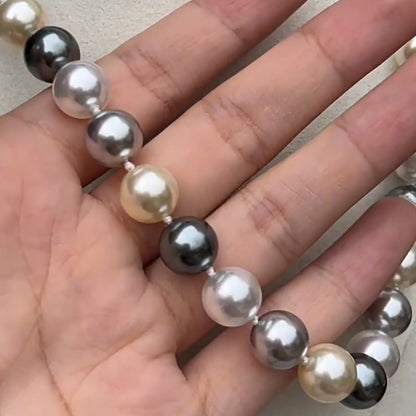 Color Pearl Female Sweater Chain Design Necklaces