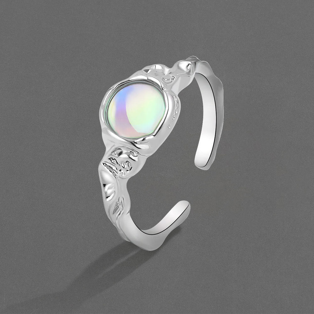 Moonstone Female Design Affordable Luxury Style Opening Rings