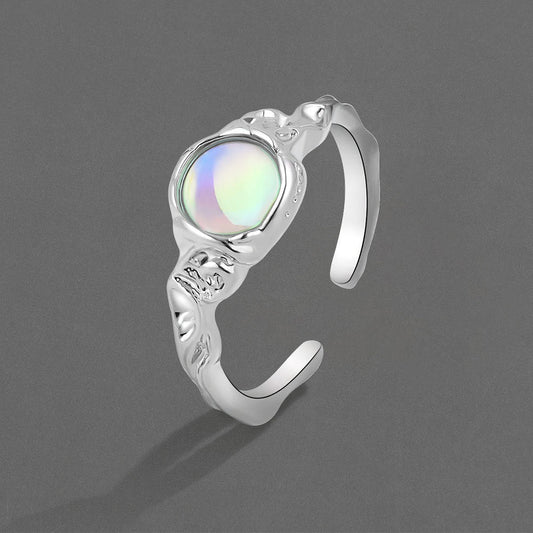 Moonstone Female Design Affordable Luxury Style Opening Rings