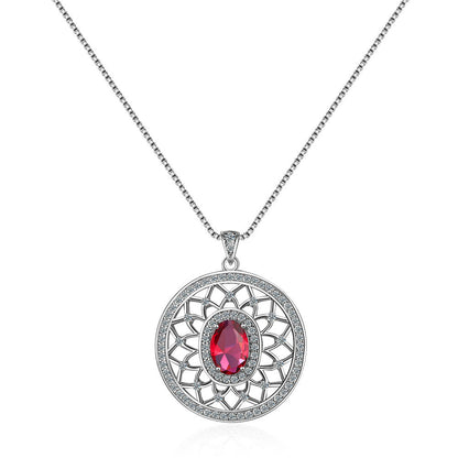 Pendant Fashion Zircon Inlaid Diamond Round Temperament Personality Box Necklaces