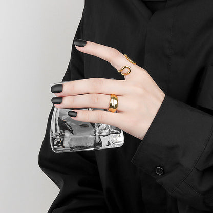 Simple Big Light Pasta Finger Fashionmonger Female Rings