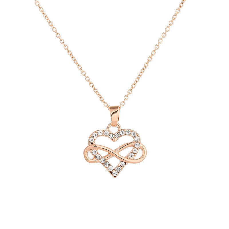 Women's Infinite Love Simple Heart-shaped Clavicle Necklaces