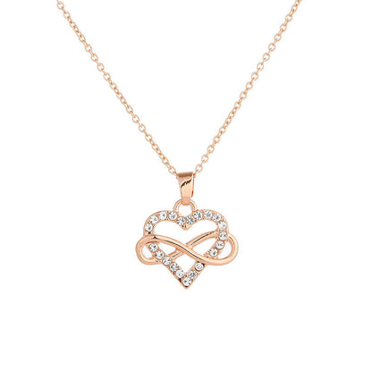 Women's Infinite Love Simple Heart-shaped Clavicle Necklaces