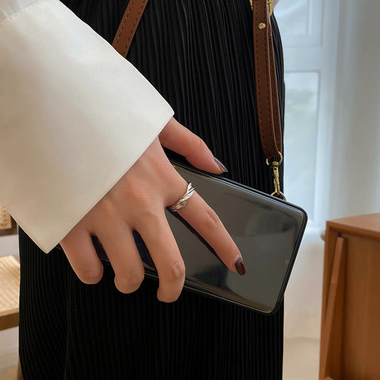 Fashion Wave Pattern Frosted Simple Versatile Rings