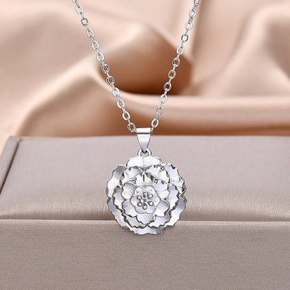Women's Charming For Little Daisy Sweet Camellia Necklaces