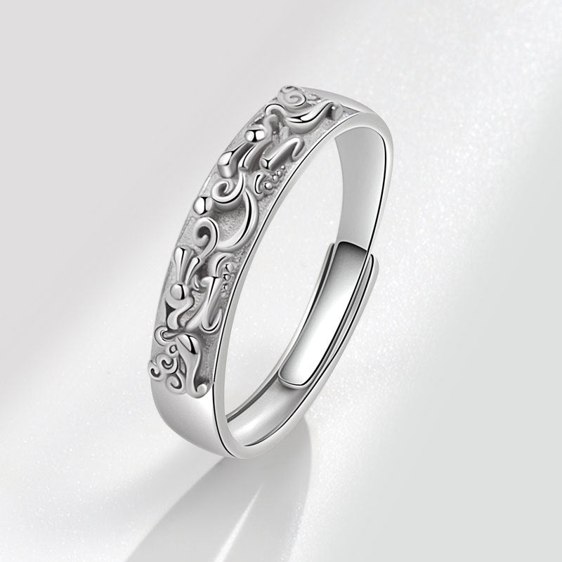 Money Drawing Pi Couple Retro Fashion Personalized Opening Single Rings